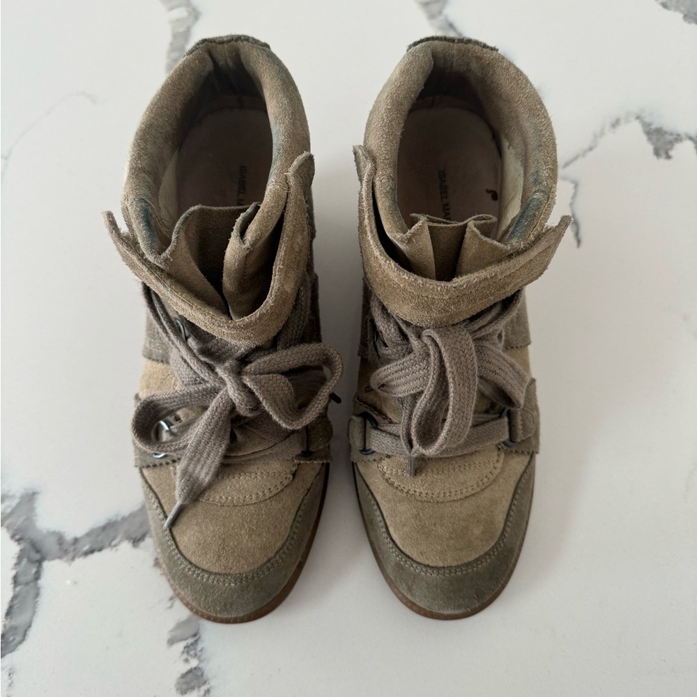 Isabel Marant Bobby Suede Lace Up Sneakers